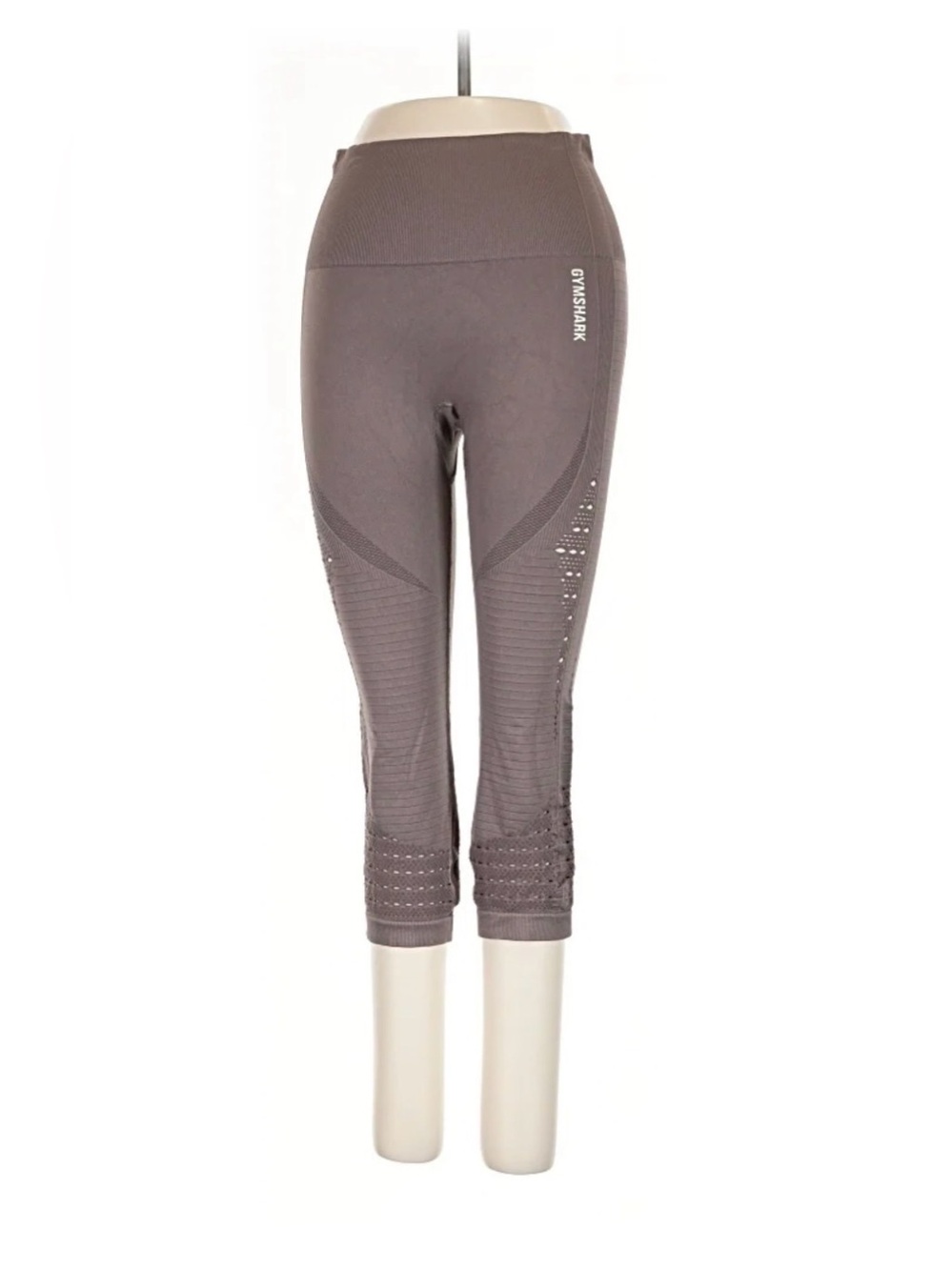 Gymshark Gray Perforated Capri Leggings Size S